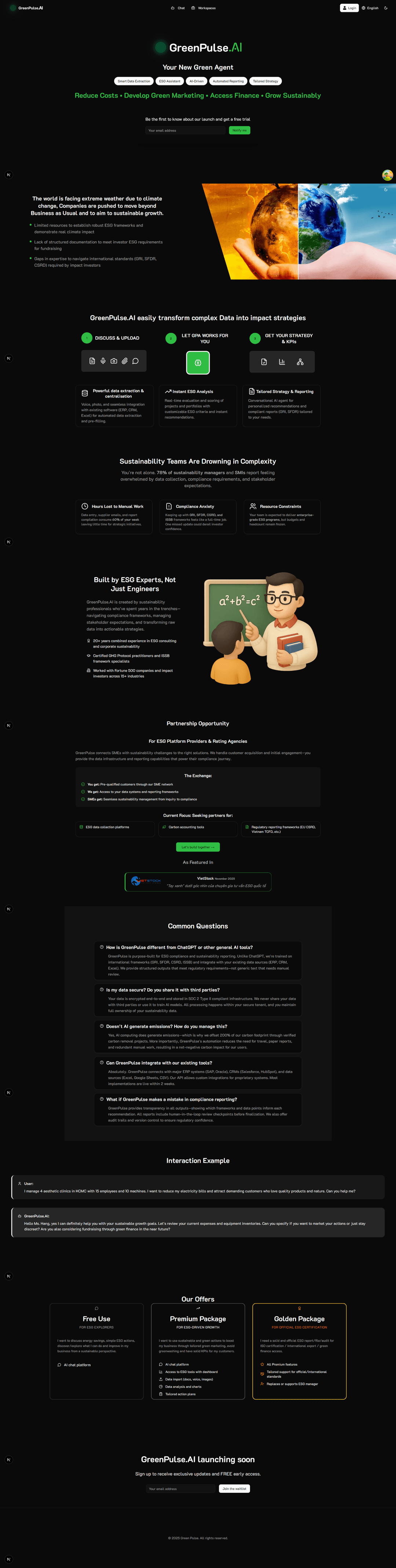 GreenPulse - AI Form System